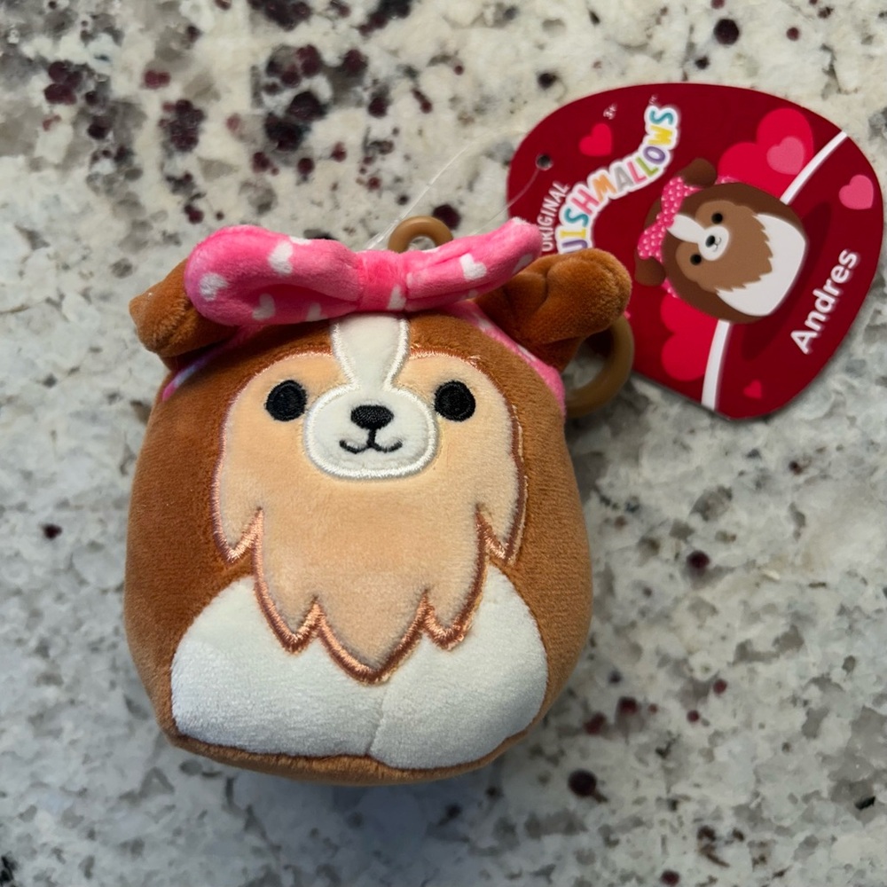 Squishmallows Brown Plush Keychain